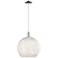 Arcadia White Mouchette 14"W Polished Chrome Cord Hung Mini Pendant