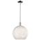 Arcadia White Mouchette 14"W Polished Chrome Stem Hung Mini Pendant