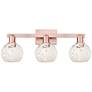 Arcadia White Mouchette 17" Wide 2 Light Brushed Brass Vanity Light