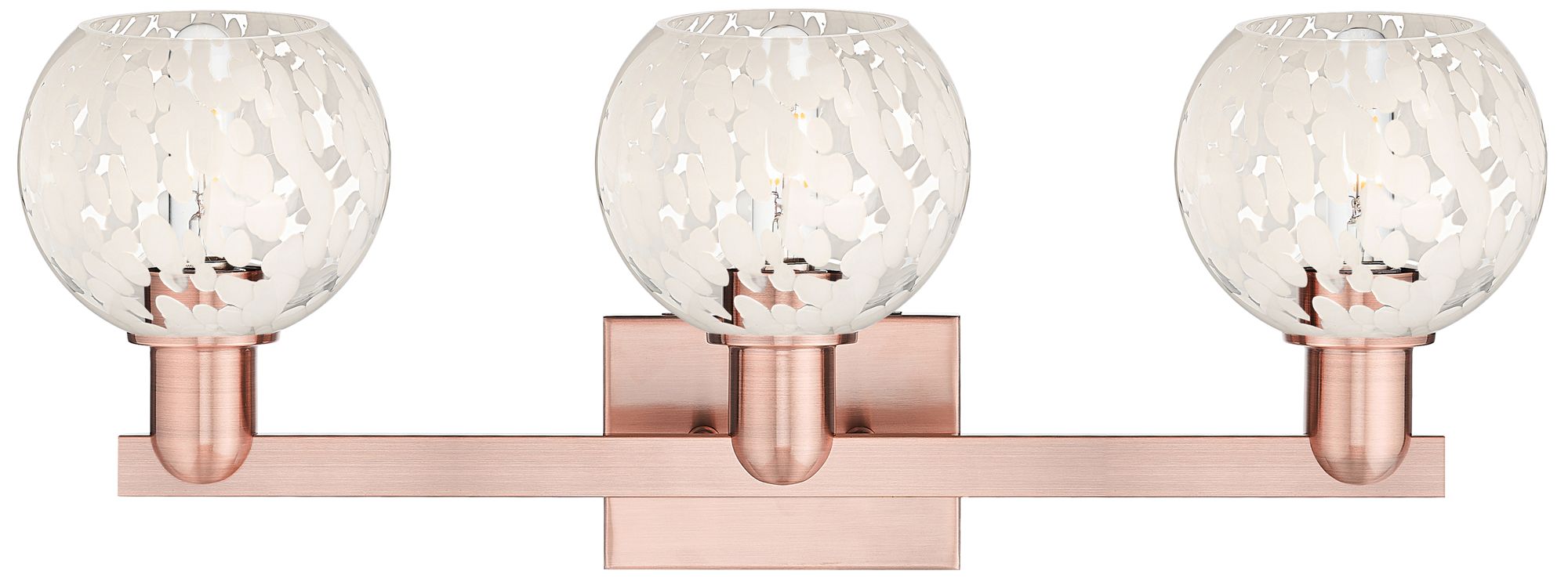 Image 2 Arcadia White Mouchette 17" Wide 2 Light Brushed Brass Vanity Light more views