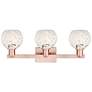 Arcadia White Mouchette 17" Wide 2 Light Brushed Brass Vanity Light