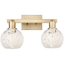 Arcadia White Mouchette 17" Wide 2 Light Champagne Bronze Vanity Light