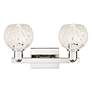2_Arcadia White Mouchette 17" Wide 2 Light Polished Nickel Vanity Light more views
