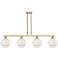 Arcadia White Mouchette 51"W 4 Light Bronze Stem Island Light