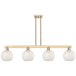 Arcadia White Mouchette 51"W 4 Light Bronze Stem Island Light