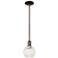 Arcadia White Mouchette 6"W Oil Rubbed Bronze Cord Hung Mini Pendant