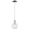 Arcadia White Mouchette 6" Wide Polished Chrome Cord Hung Mini Pendant