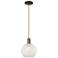 Arcadia White Mouchette 8"W Oil Rubbed Bronze Cord Hung Mini Pendant
