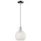 Arcadia White Mouchette 8" Wide Polished Chrome Stem Hung Mini Pendant