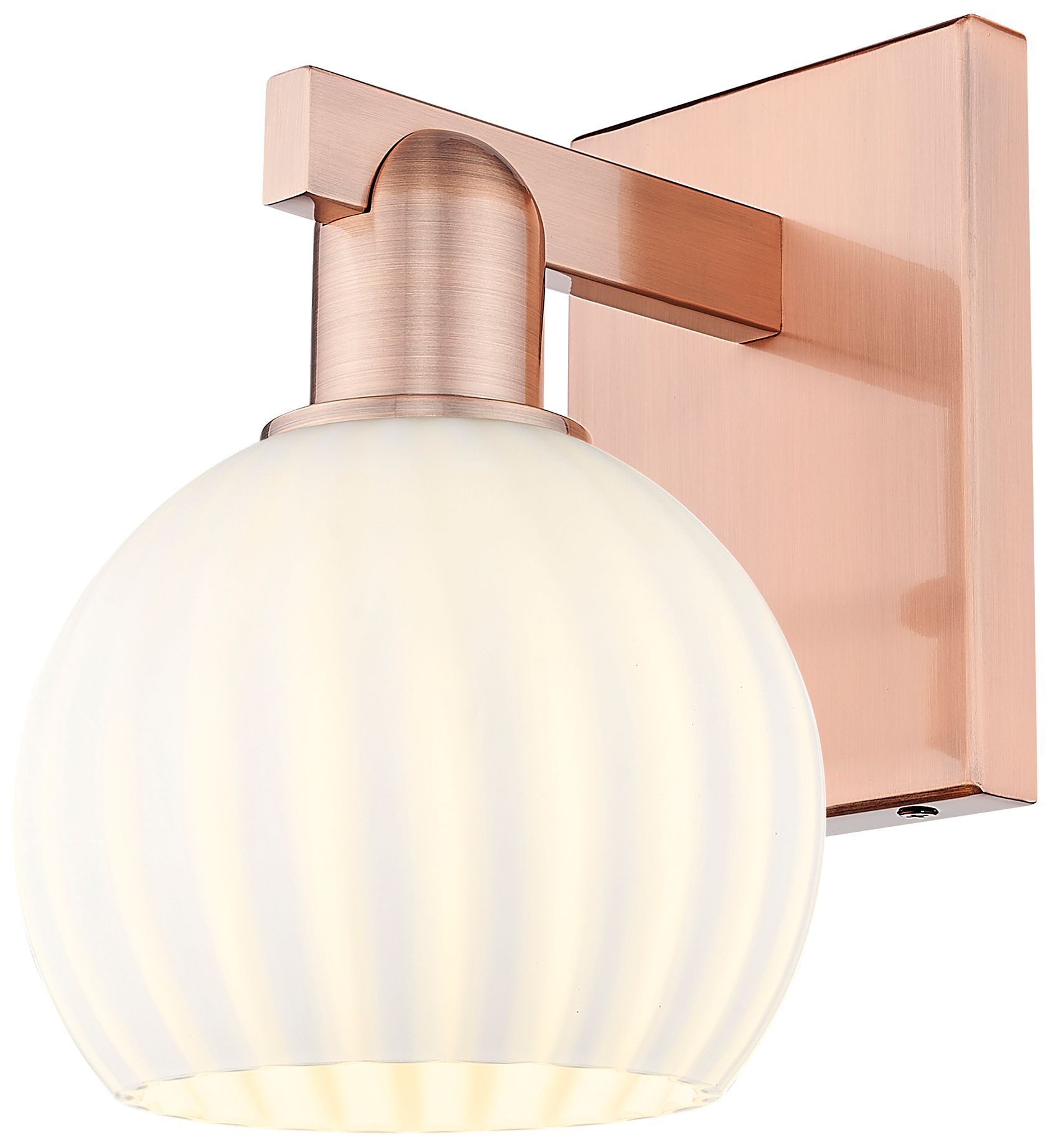 Arcadia White Venetian 10" High Antique Copper Sconce With