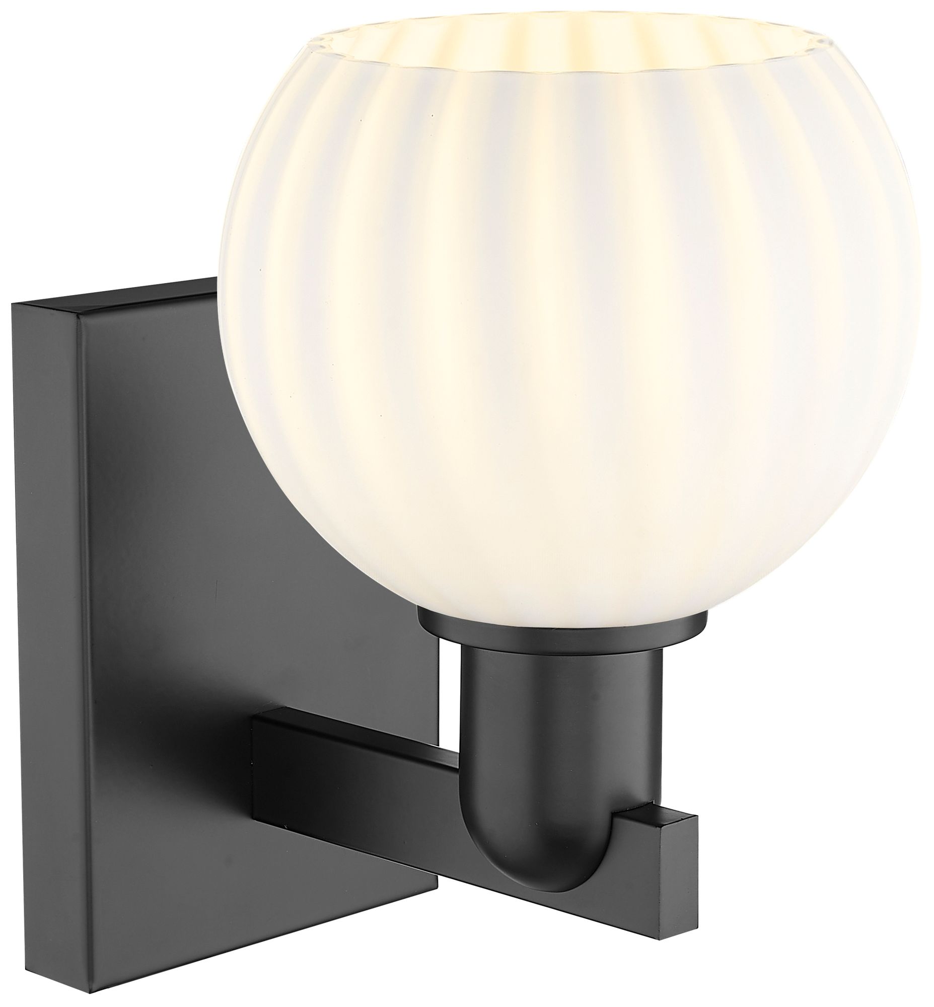 Image 2 Arcadia White Venetian 10" High Matte Black Sconce With more views