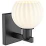 2_Arcadia White Venetian 10" High Matte Black Sconce With more views