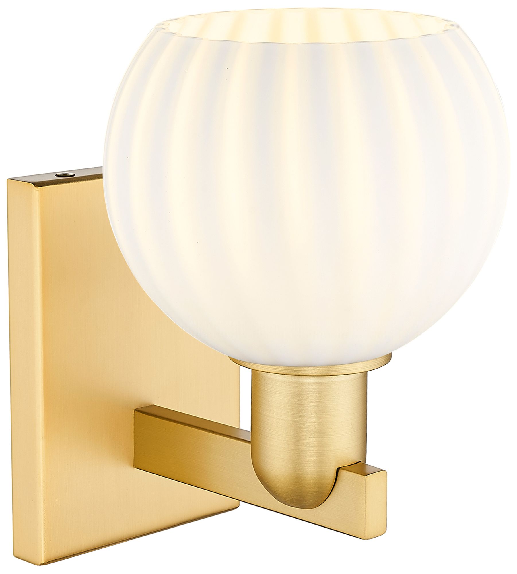 Image 2 Arcadia White Venetian 10" High Satin Gold Sconce With more views