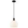 Arcadia White Venetian 10" Wide Matte Black Cord Hung Mini Pendant