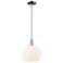 Arcadia White Venetian 10" Wide Polished Chrome Stem Hung Mini Pendant