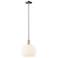 Arcadia White Venetian 10" Wide Polished Nickel Stem Hung Mini Pendant