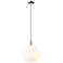 Arcadia White Venetian 12" Wide Polished Nickel Stem Hung Mini Pendant