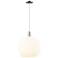 Arcadia White Venetian 14" Wide Polished Chrome Cord Hung Mini Pendant