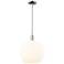 Arcadia White Venetian 14" Wide Polished Chrome Stem Hung Mini Pendant