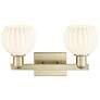 2_Arcadia White Venetian 17" Wide 2 Light Antique Brass Vanity Light more views