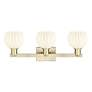 2_Arcadia White Venetian 25" Wide 3 Light Antique Brass Vanity Light more views