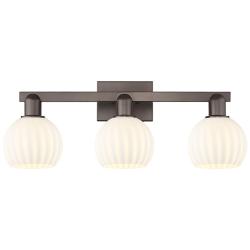 Arcadia White Venetian 25" Wide 3 Light Oil Rubbed Bronze Vanity Light
