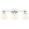 Arcadia White Venetian 25" Wide 3 Light Polished Chrome Vanity Light