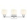 Arcadia White Venetian 25" Wide 3 Light Polished Chrome Vanity Light