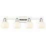 1_Arcadia White Venetian 33" Wide 4 Light Polished Nickel Vanity Light