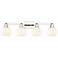Arcadia White Venetian 33" Wide 4 Light Polished Nickel Vanity Light