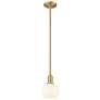 Arcadia White Venetian 6" Wide Brushed Brass Stem Hung Mini Pendant