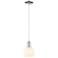 Arcadia White Venetian 6" Wide Polished Nickel Cord Hung Mini Pendant