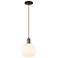 Arcadia White Venetian 8"W Oil Rubbed Bronze Cord Hung Mini Pendant
