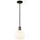 Arcadia White Venetian 8"W Oil Rubbed Bronze Stem Hung Mini Pendant