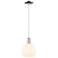 Arcadia White Venetian 8" Wide Polished Chrome Cord Hung Mini Pendant