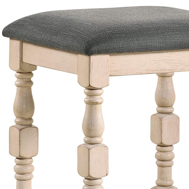 Image 3 Arcatia 26 1/4 inch Dark Gray Fabric Counter Stools Set of 2 more views