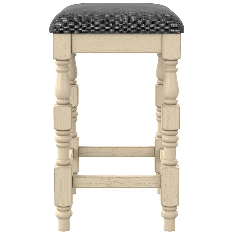 Image 6 Arcatia 26 1/4" Dark Gray Fabric Counter Stools Set of 2 more views