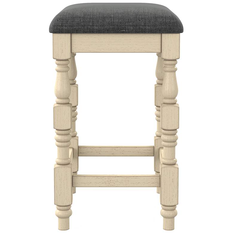 Image 6 Arcatia 26 1/4 inch Dark Gray Fabric Counter Stools Set of 2 more views