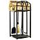 Arch Black Finish 26" High Log Stand and Tool Set