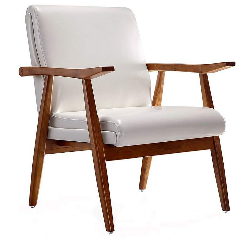 Image 1 Arch Duke Accent Chair in White and Amber