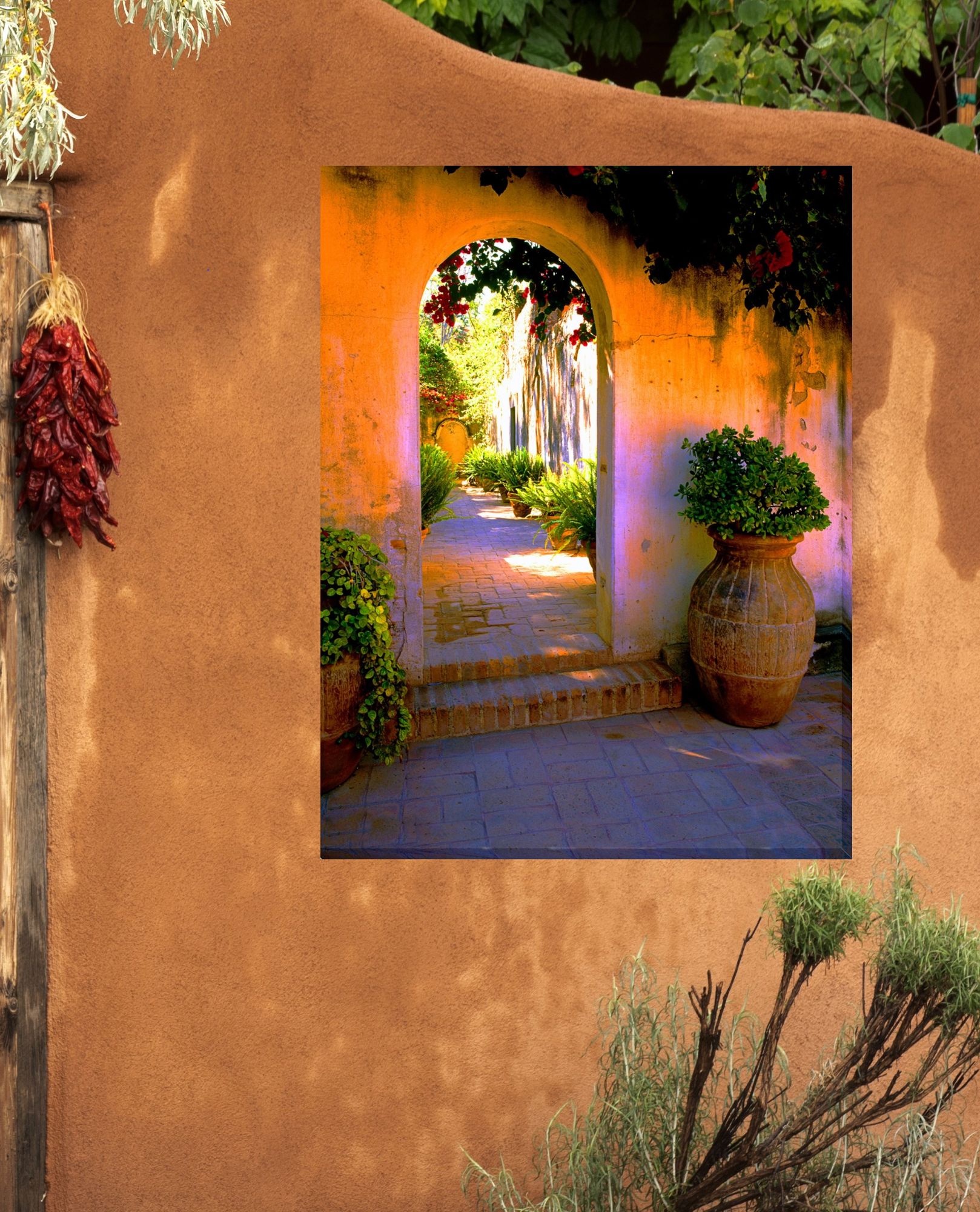 Image 3 Arch Passageway No2 40"H Rectangular Outdoor Canvas Wall Art more views