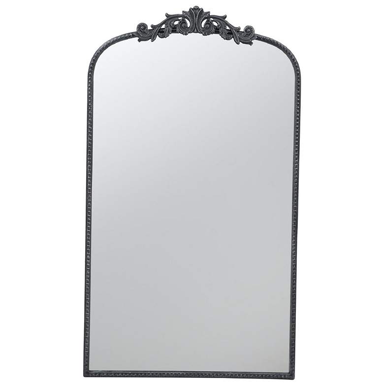 Image 1 Arched 24" x 41.7" Black Ornate Mirror