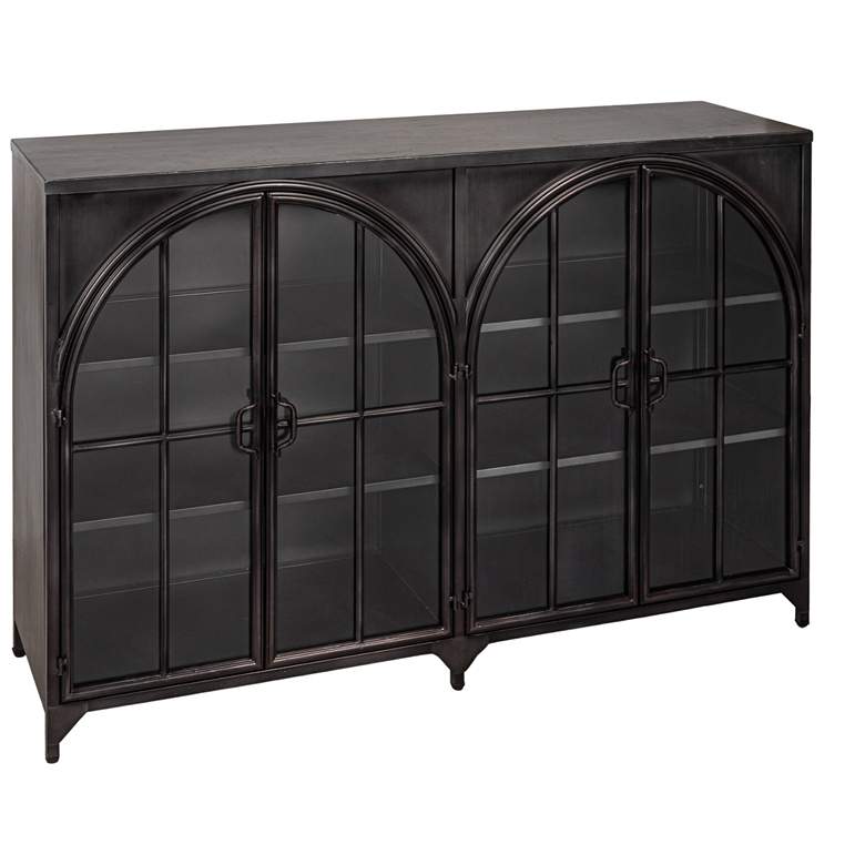 Image 2 Arched Glass Door Metal Sideboard