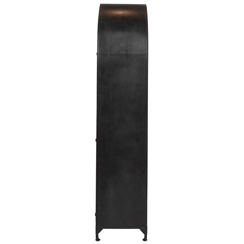 Image 6 Arched Metal Curio Cabinet with Glass Doors more views