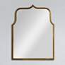 1_Arched Metal Framed Wall Mirror, Antique Goldleaf