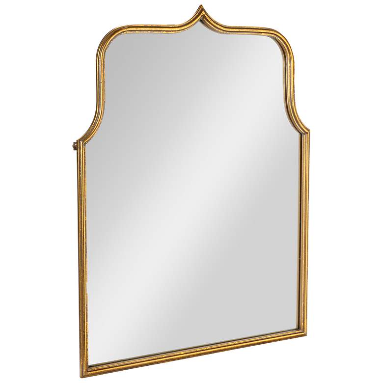 Image 3 Arched Metal Framed Wall Mirror, Antique Goldleaf more views
