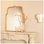 4_Arched Metal Framed Wall Mirror, Antique Goldleaf more views