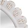 6_Arched Raised Scallop Pattern Wood Wall Mirror, White more views