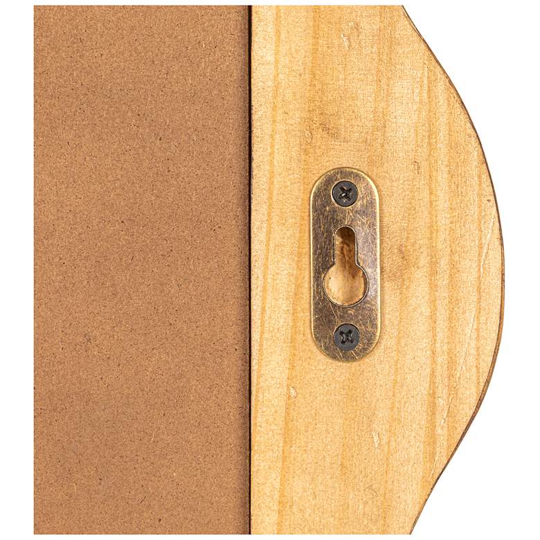 Image 3 Arched Wall Mirror with Scalloped Wood Frame more views