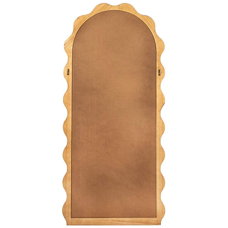 Image 4 Arched Wall Mirror with Scalloped Wood Frame more views
